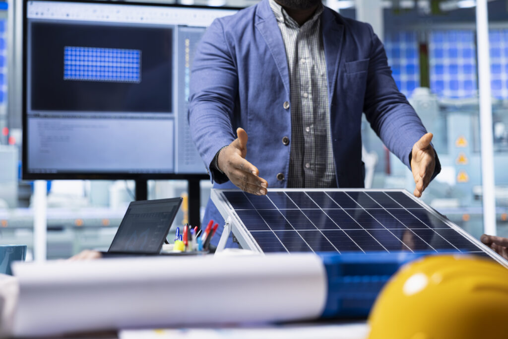 solar panel testing setup