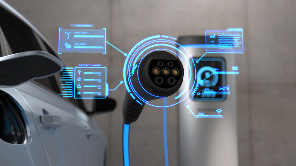 electric vehicle charger plug with digital display